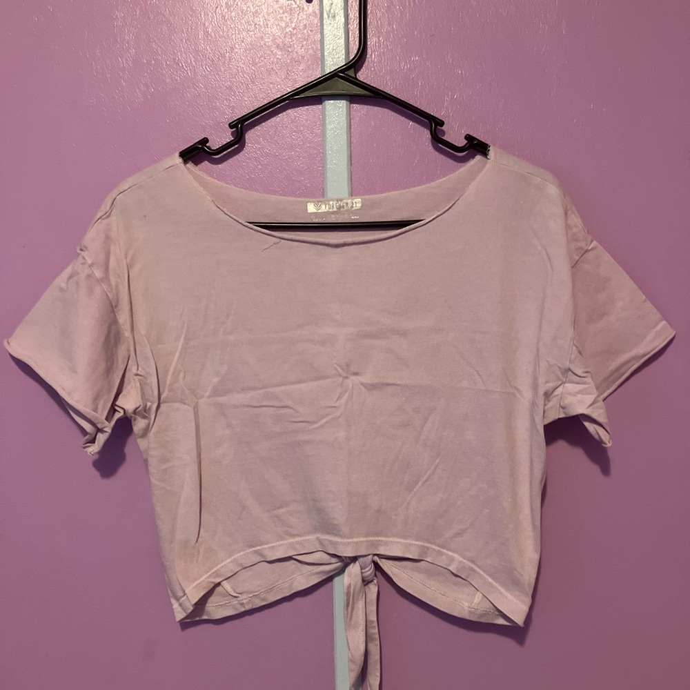 Forever 21 Light Purple Women's Short Sleeve Crop Top